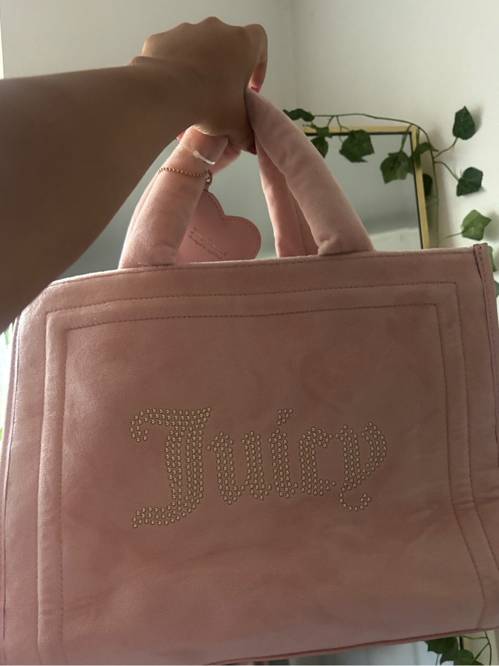Juicy Couture Blush Studded Logo Tote